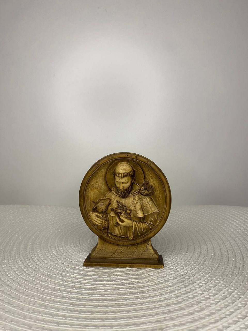 San Francisco/Saint Francis Mini Statue Decor Patron of Animals Saint figure Religious Shelf Decor/Catholic Mini Altar Tabletop Mini Statue