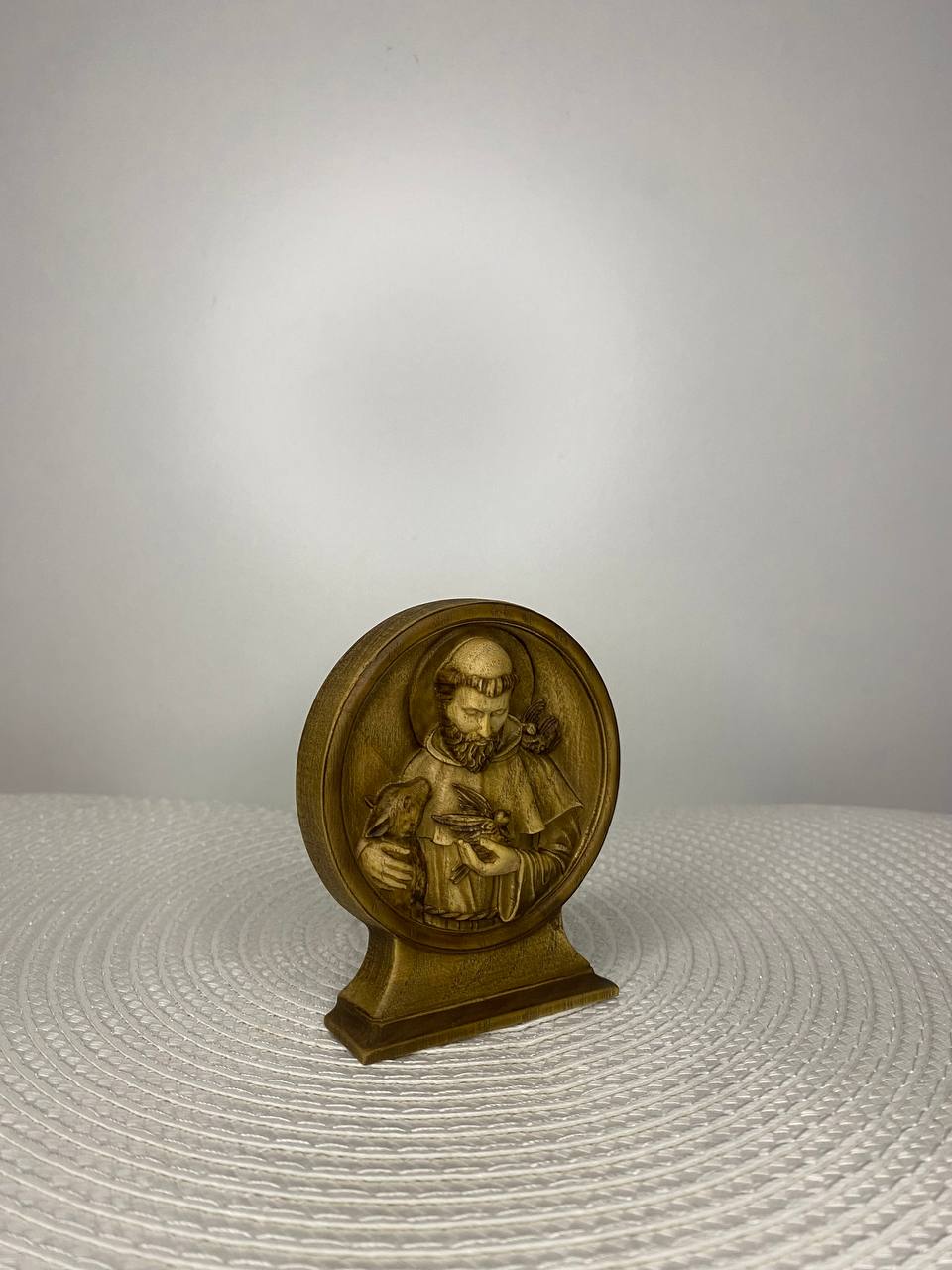 San Francisco/Saint Francis Mini Statue Decor Patron of Animals Saint figure Religious Shelf Decor/Catholic Mini Altar Tabletop Mini Statue