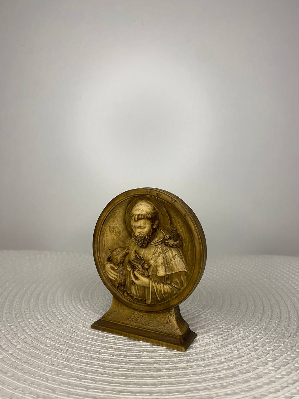 San Francisco/Saint Francis Mini Statue Decor Patron of Animals Saint figure Religious Shelf Decor/Catholic Mini Altar Tabletop Mini Statue