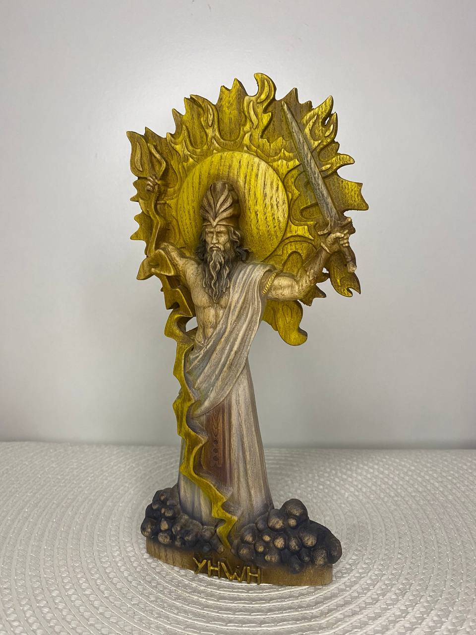 Yahweh Monotheism Goddess Statue Goddess Altar DivineLight Spirituality Mythology JewishTradition SacredArt WoodCarving DivineEnergy Gift