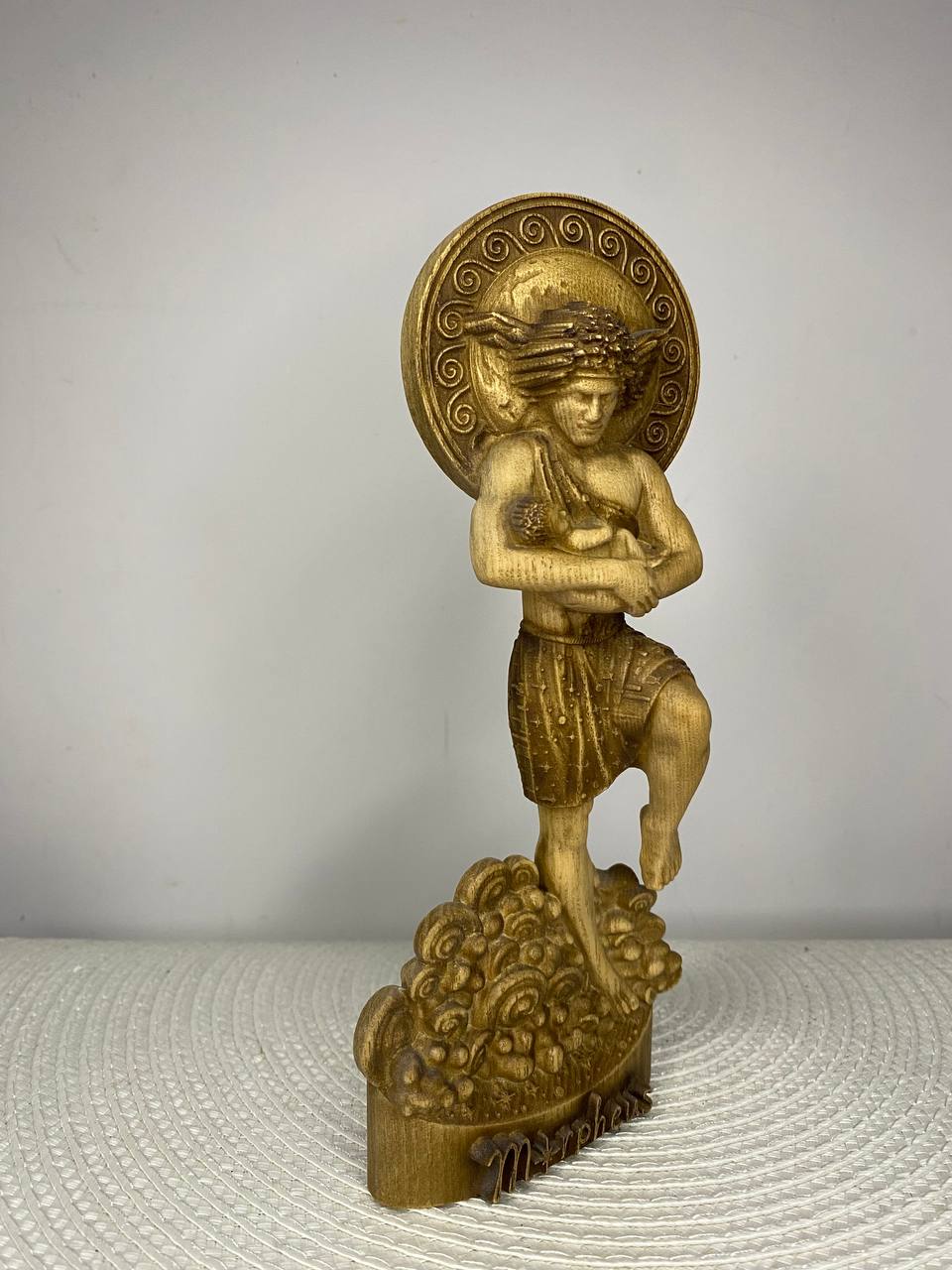 Morpheus Wooden Statue – Greek God of Dreams, Mythology Sculpture & Sleep Symbol