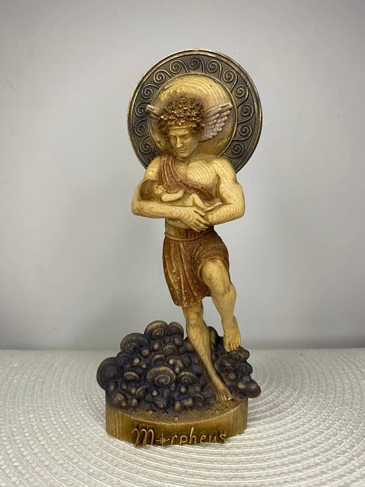 Morpheus Statue — Hand-Carved Ash Wood Greek God of Dreams