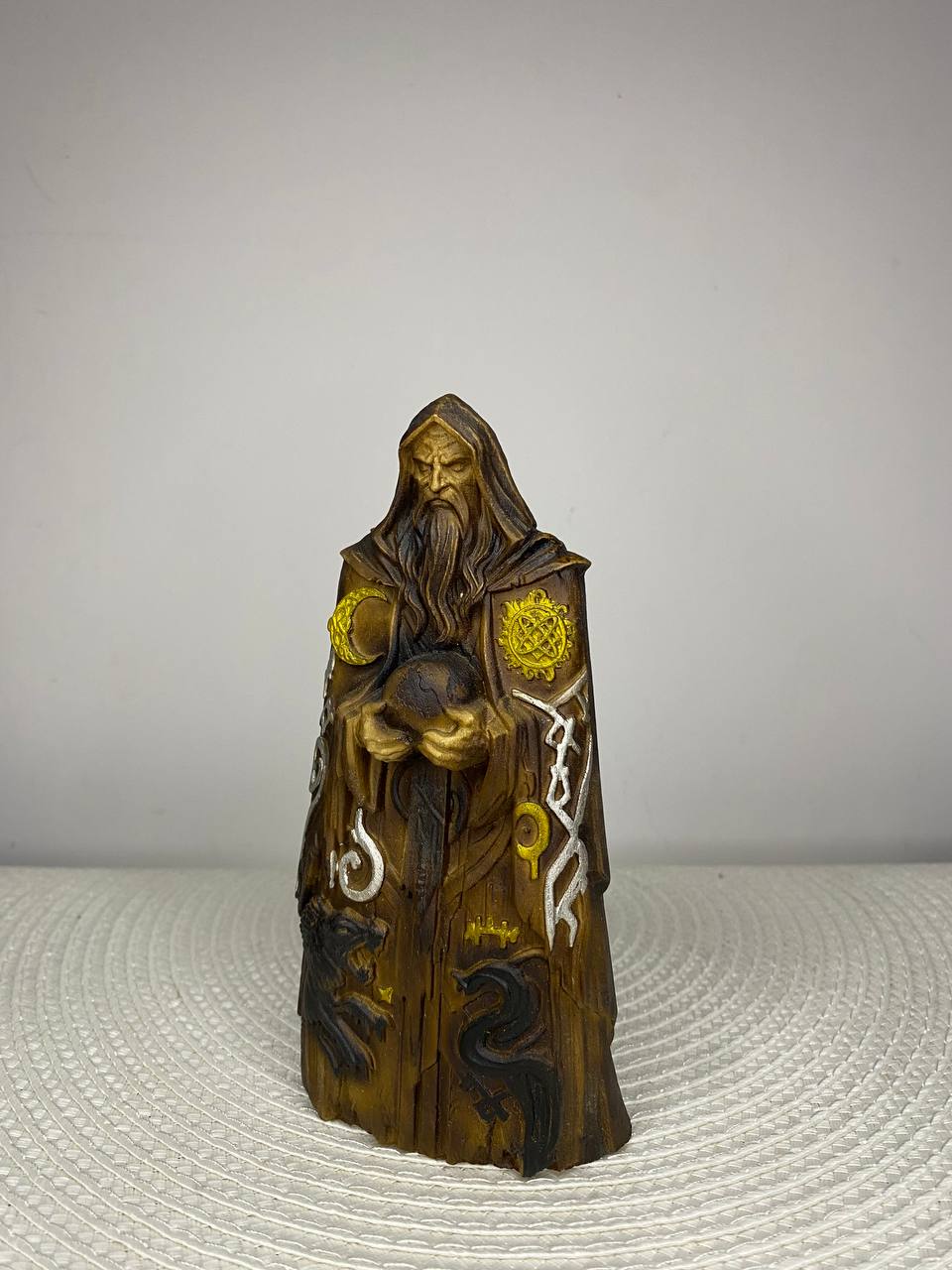 Chernobog Wooden Statue — Slavic God of Darkness, Fate & Balance
