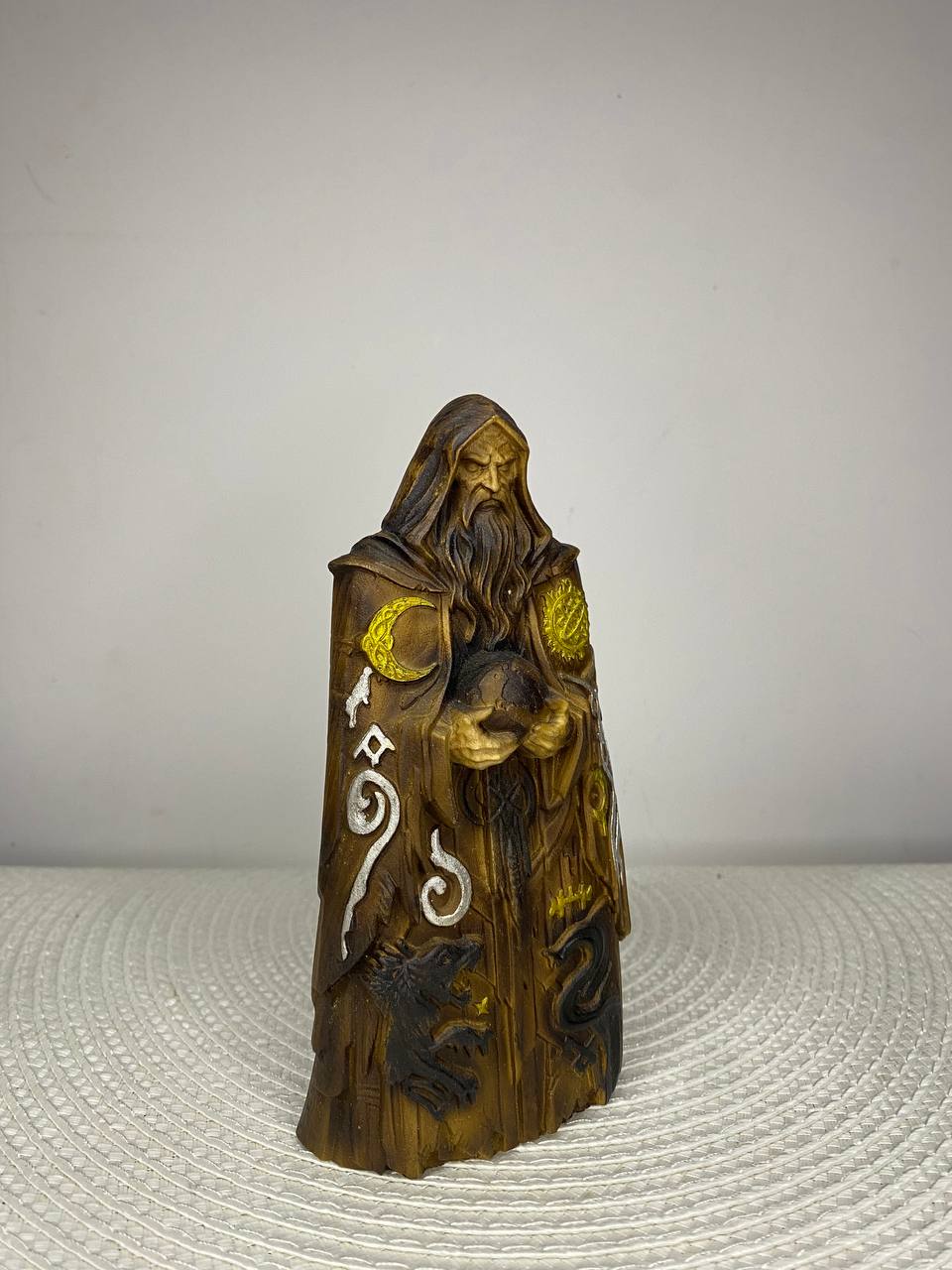 Chernobog Wooden Statue — Slavic God of Darkness, Fate & Balance