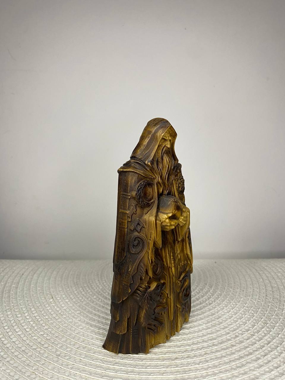 Chernobog Wooden Statue — Slavic God of Darkness, Fate & Balance