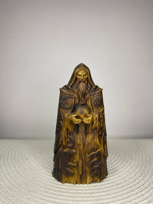 Chernobog Wooden Statue — Slavic God of Darkness, Fate & Balance