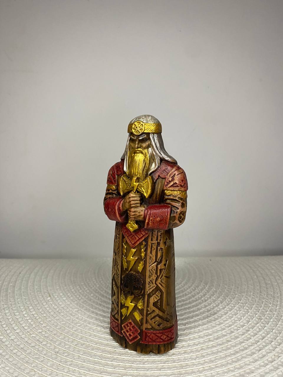 Perun Wooden Statue — Slavic God of Thunder, Lightning & Warriors
