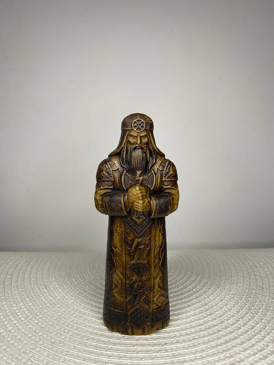 Perun Wooden Statue — Slavic God of Thunder, Lightning & Warriors