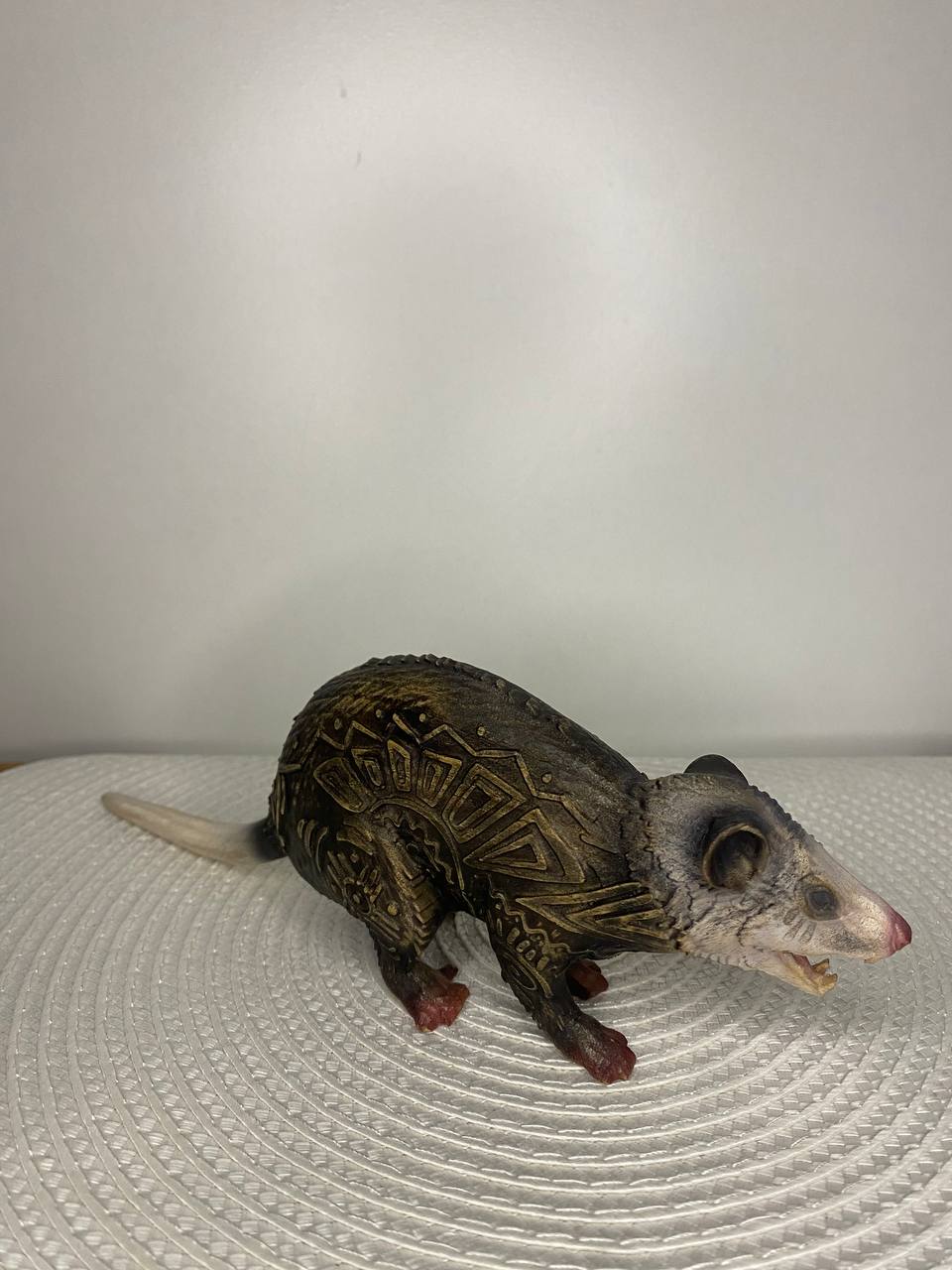 Opossum Opossum animal Opossum figurine Wood opossum Opossum statue Opossum art Animal decor Carving Woodcarving Animal statue Animal totem
