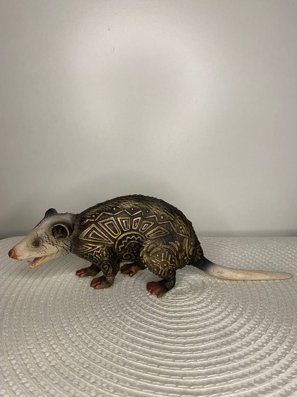 Opossum Opossum animal Opossum figurine Wood opossum Opossum statue Opossum art Animal decor Carving Woodcarving Animal statue Animal totem