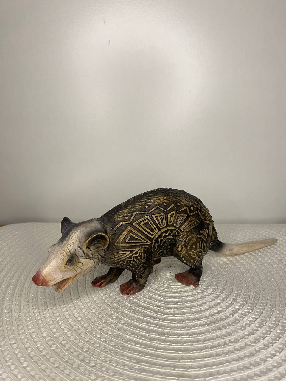 Opossum Opossum animal Opossum figurine Wood opossum Opossum statue Opossum art Animal decor Carving Woodcarving Animal statue Animal totem
