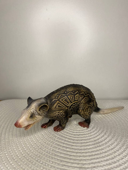 Opossum Opossum animal Opossum figurine Wood opossum Opossum statue Opossum art Animal decor Carving Woodcarving Animal statue Animal totem