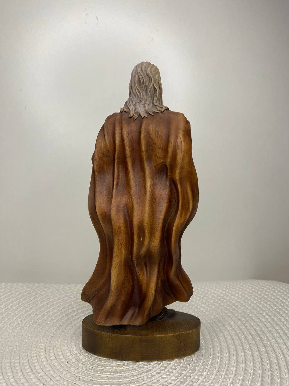 Thor Norse God Wood Statue | Handcarved Mjolnir Figurine