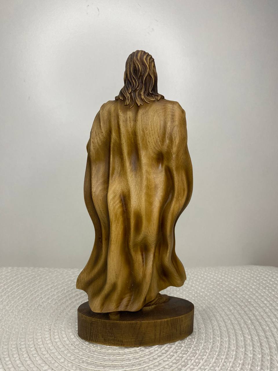 Thor Norse God Wood Statue | Handcarved Mjolnir Figurine