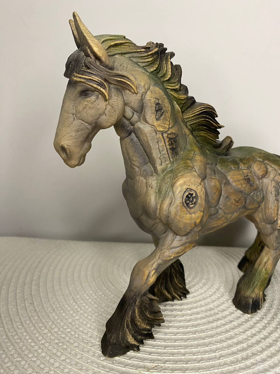 Stone-Like Wooden Horse Totem Pagan Slavic Decor Forest Slavic Legend Fantasy