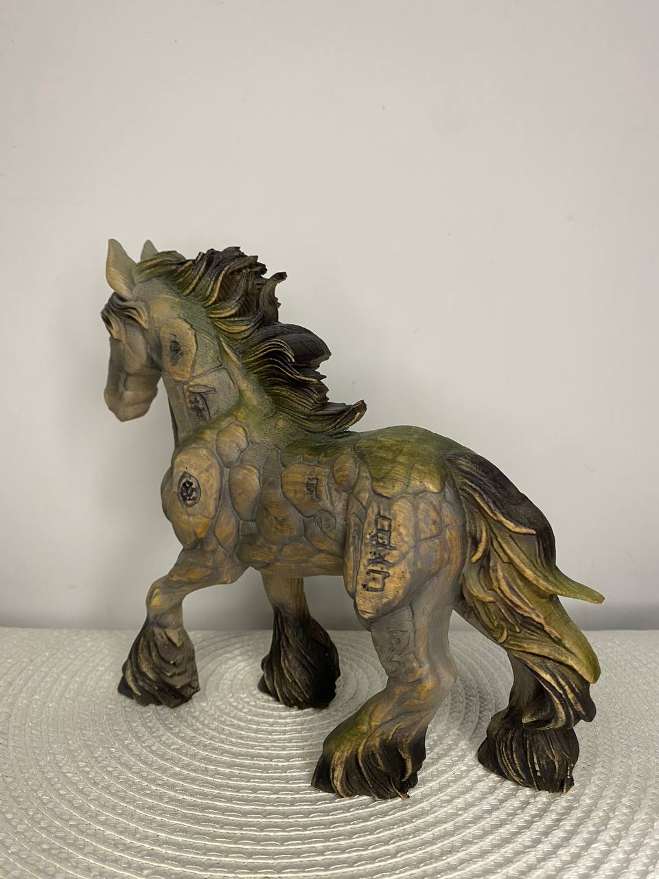 Stone-Like Wooden Horse Totem Pagan Slavic Decor Forest Slavic Legend Fantasy