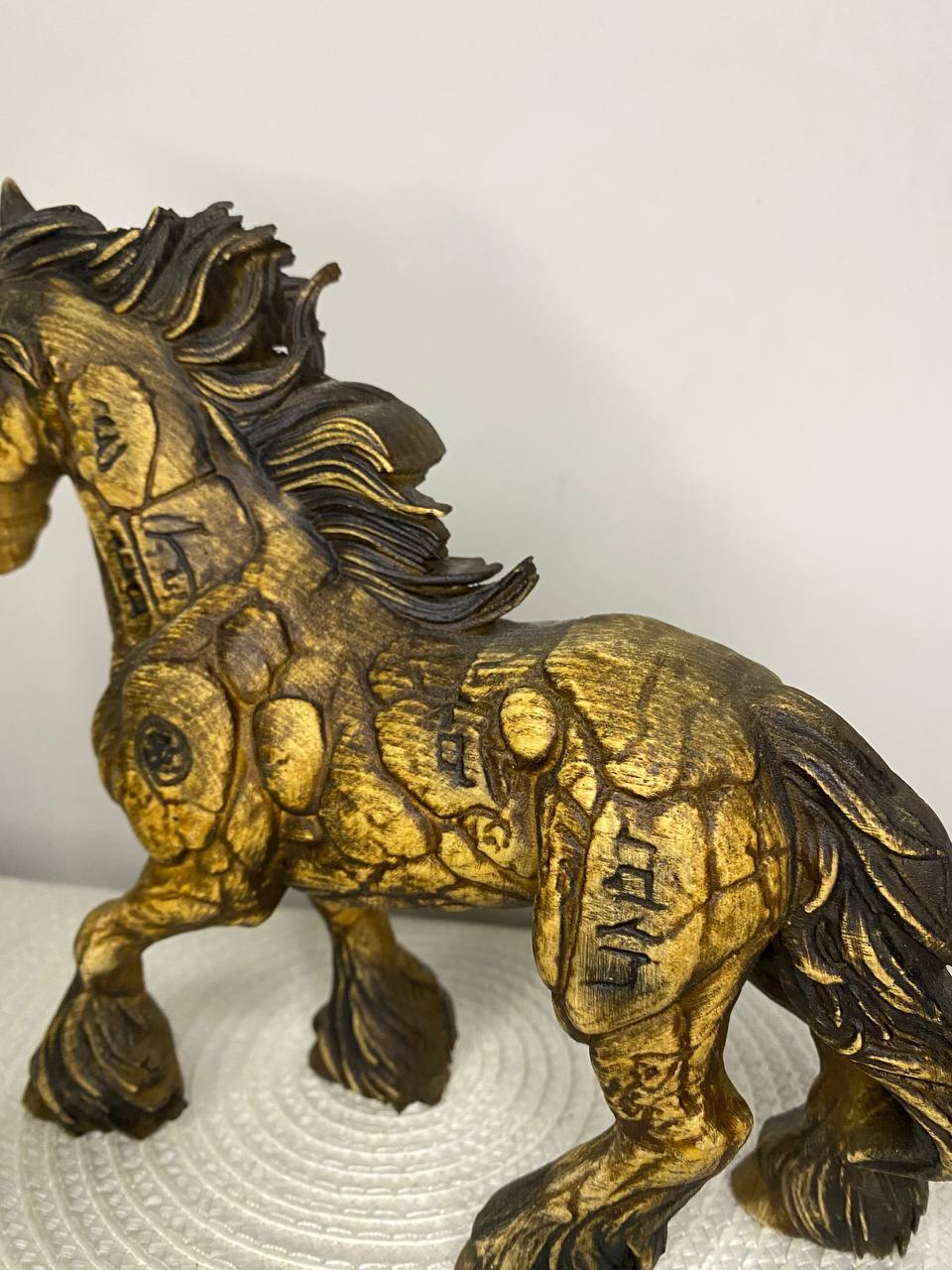 Stone-Like Wooden Horse Totem Pagan Slavic Decor Forest Slavic Legend Fantasy