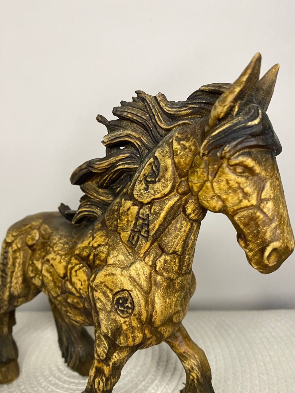 Stone-Like Wooden Horse Totem Pagan Slavic Decor Forest Slavic Legend Fantasy