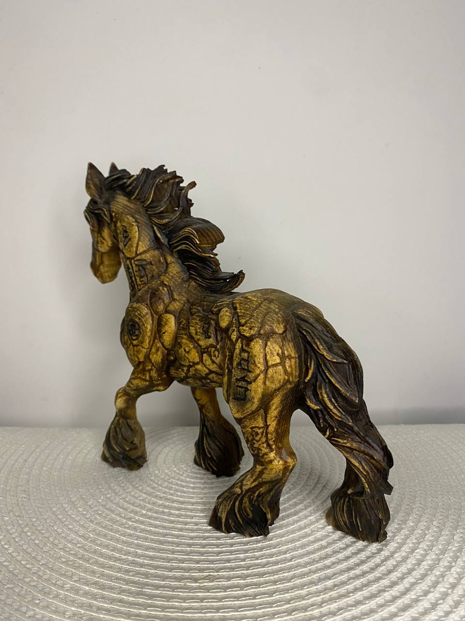Stone-Like Wooden Horse Totem Pagan Slavic Decor Forest Slavic Legend Fantasy