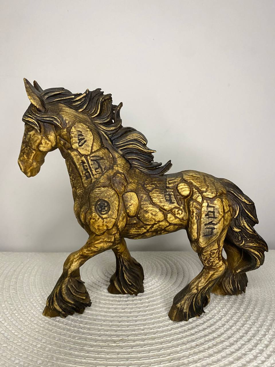 Stone-Like Wooden Horse Totem Pagan Slavic Decor Forest Slavic Legend Fantasy