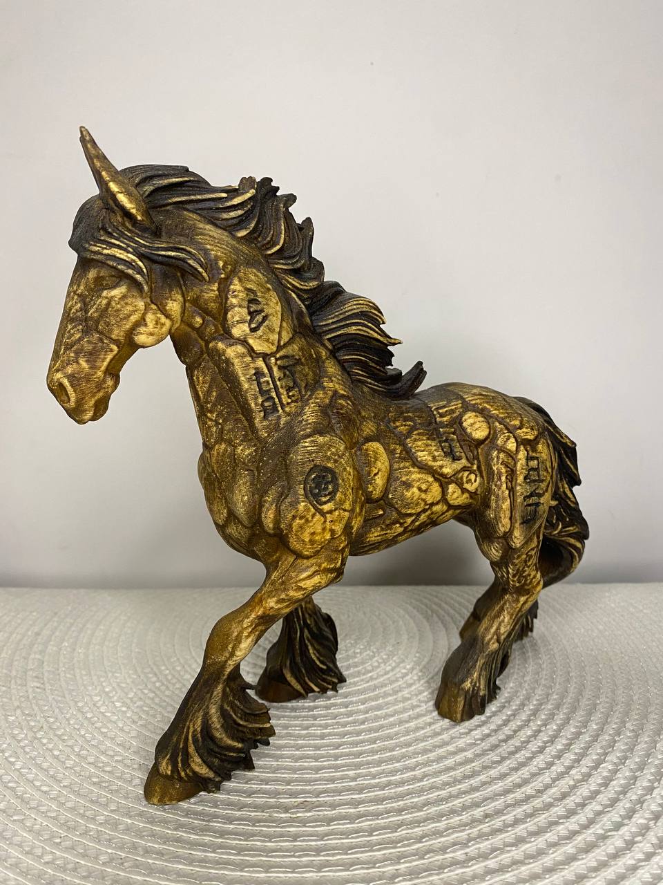 Stone-Like Wooden Horse Totem Pagan Slavic Decor Forest Slavic Legend Fantasy