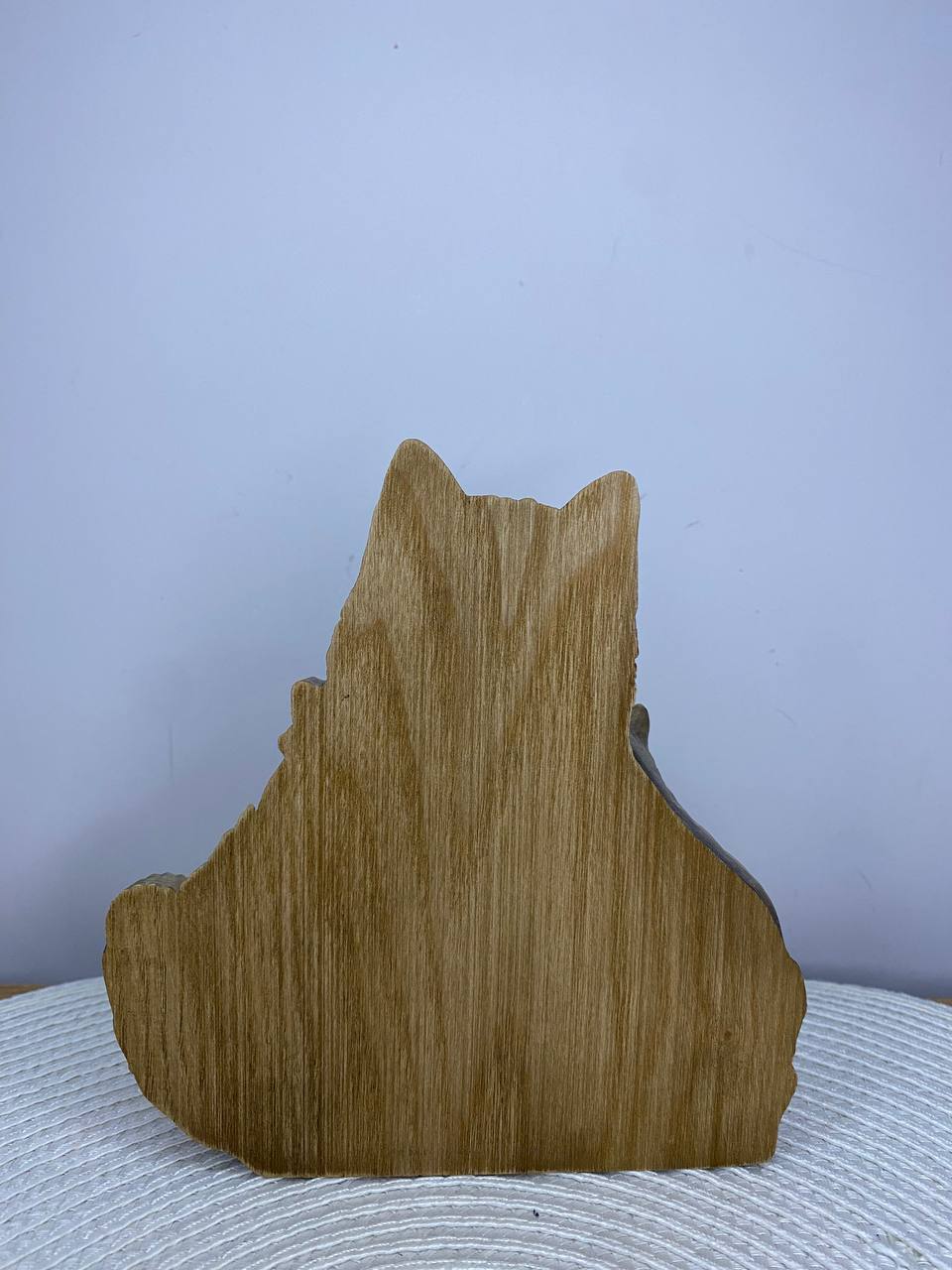 Wolf Mother & Cubs Wooden Statue – Hand Carved Family Animal Decor, Woodland Sculpture