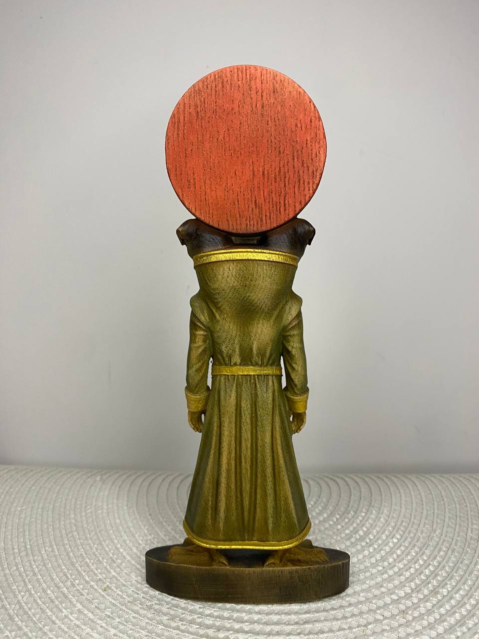 Naberius with Sigil Wooden Statue – Hand Carved Occult Gothic Altar Decor & Ars Goetia Sculpture