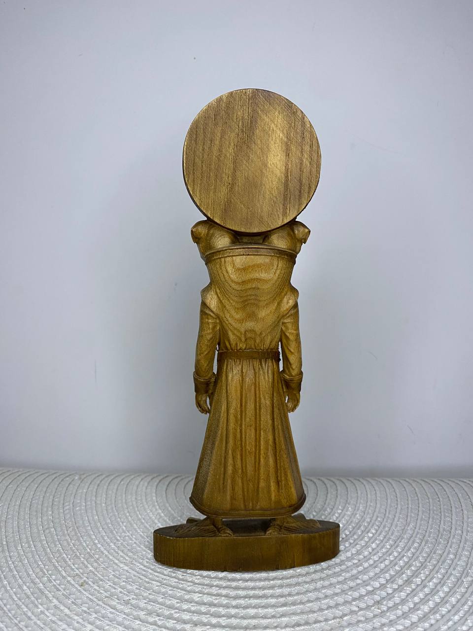 Naberius with Sigil Wooden Statue – Hand Carved Occult Gothic Altar Decor & Ars Goetia Sculpture