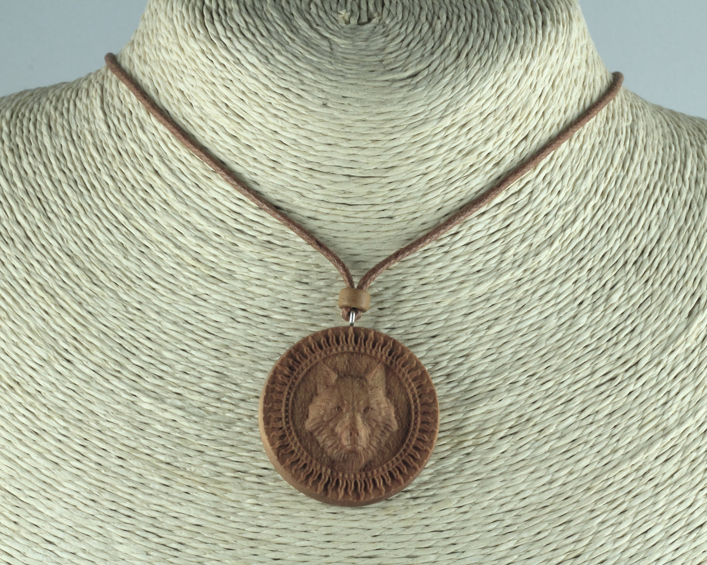 Wolf necklace Wolf pendant Celtic wolf Wood necklace