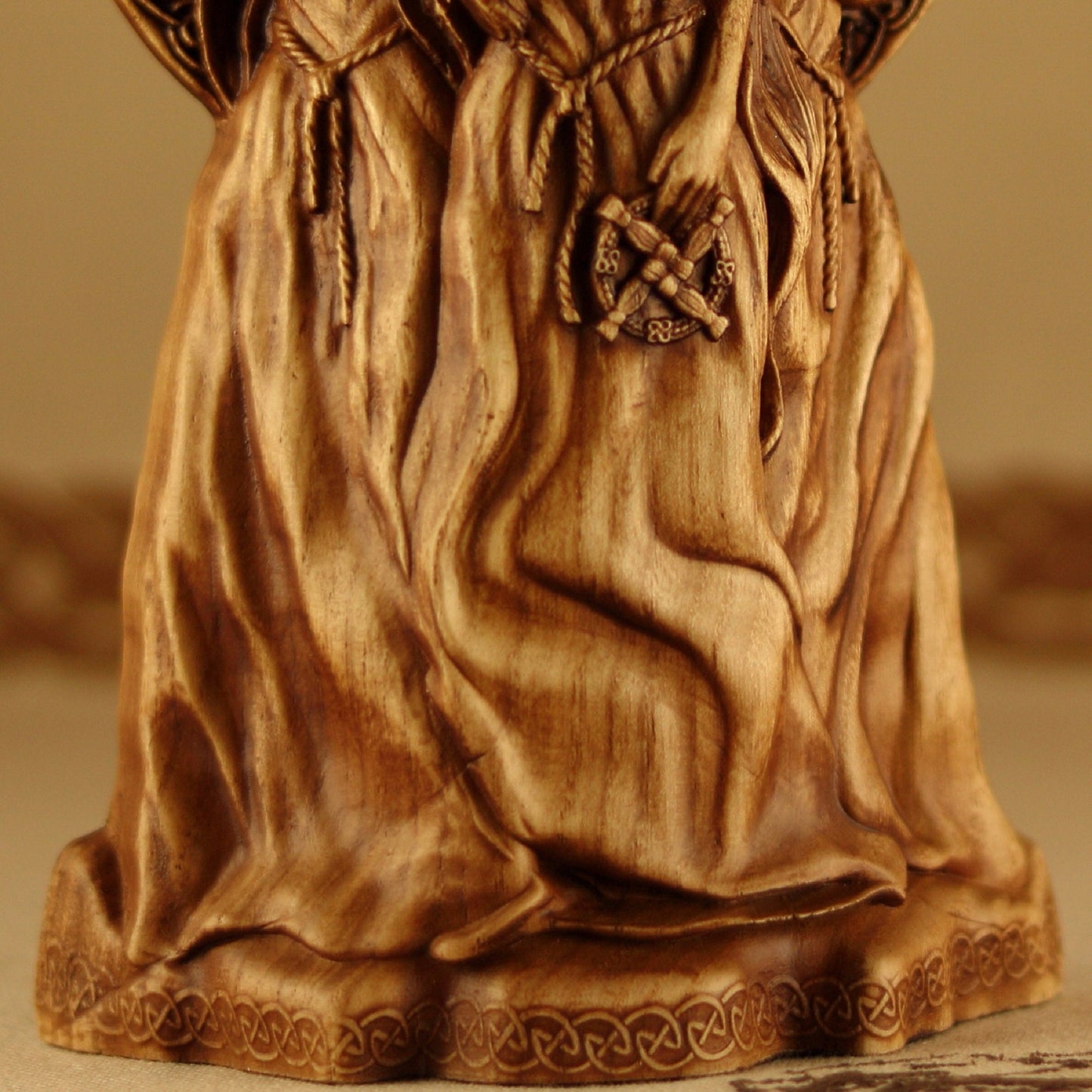 Brigid, wooden statue, Fertility Goddess, Celtic goddess