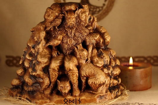 Wooden Dragon Drakkar Figurine - Odin Viking Longship – Art Carving Shop