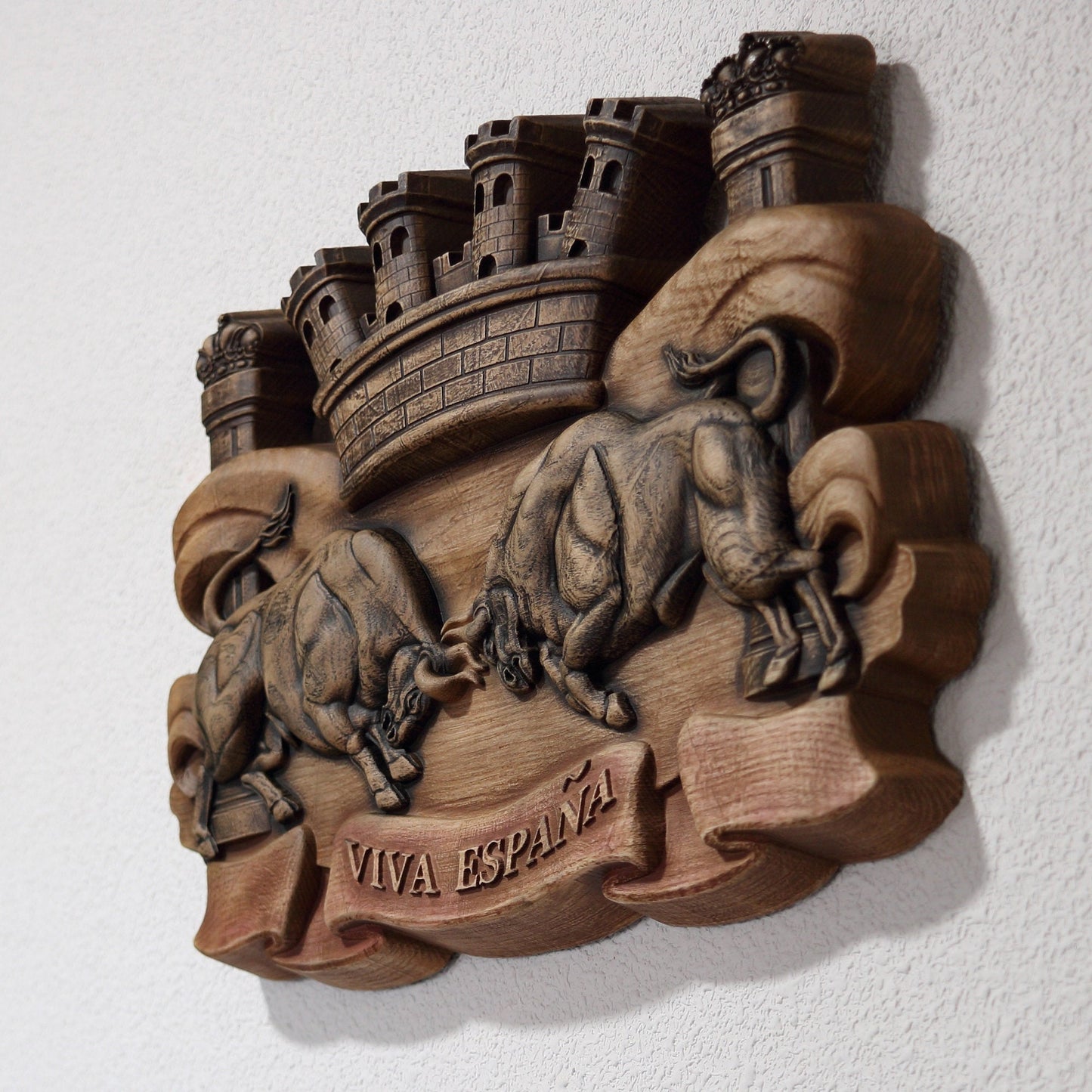 Bull, Wood carvings wall art, Wood carving animals