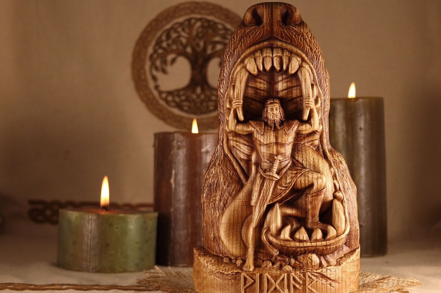 Vidar Norse Home Decor - 3D Wood Artwork