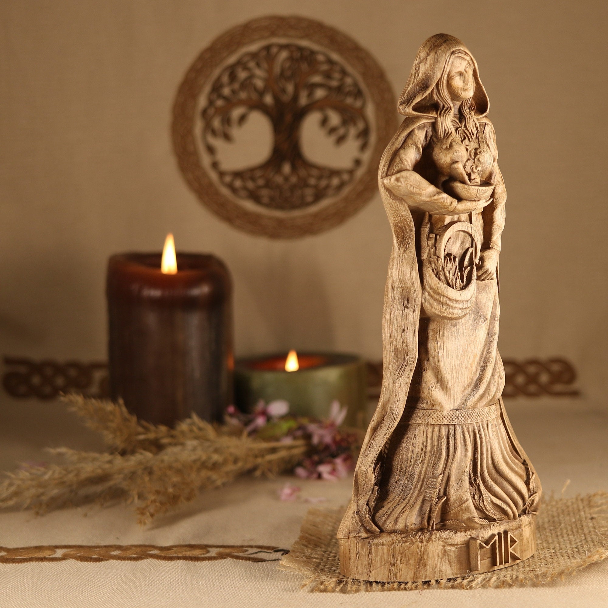 Eir, Norse pagan goddess statue, discount for Asatru Altar kit and heathen ritual