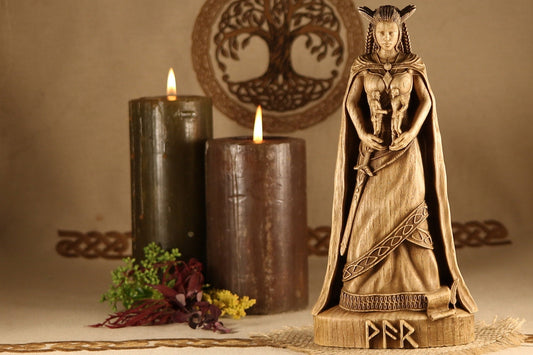 Wooden Valkyrie Pagan Decor for Home
