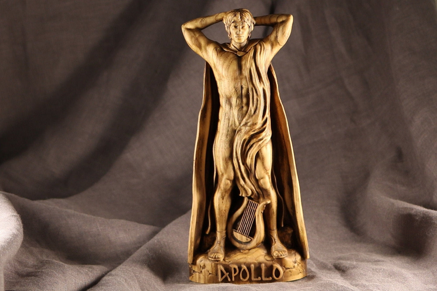Apollo,  Greek God, Wooden statue
