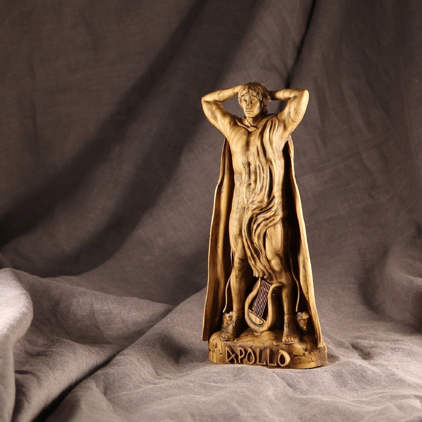 Apollo,  Greek God, Wooden statue