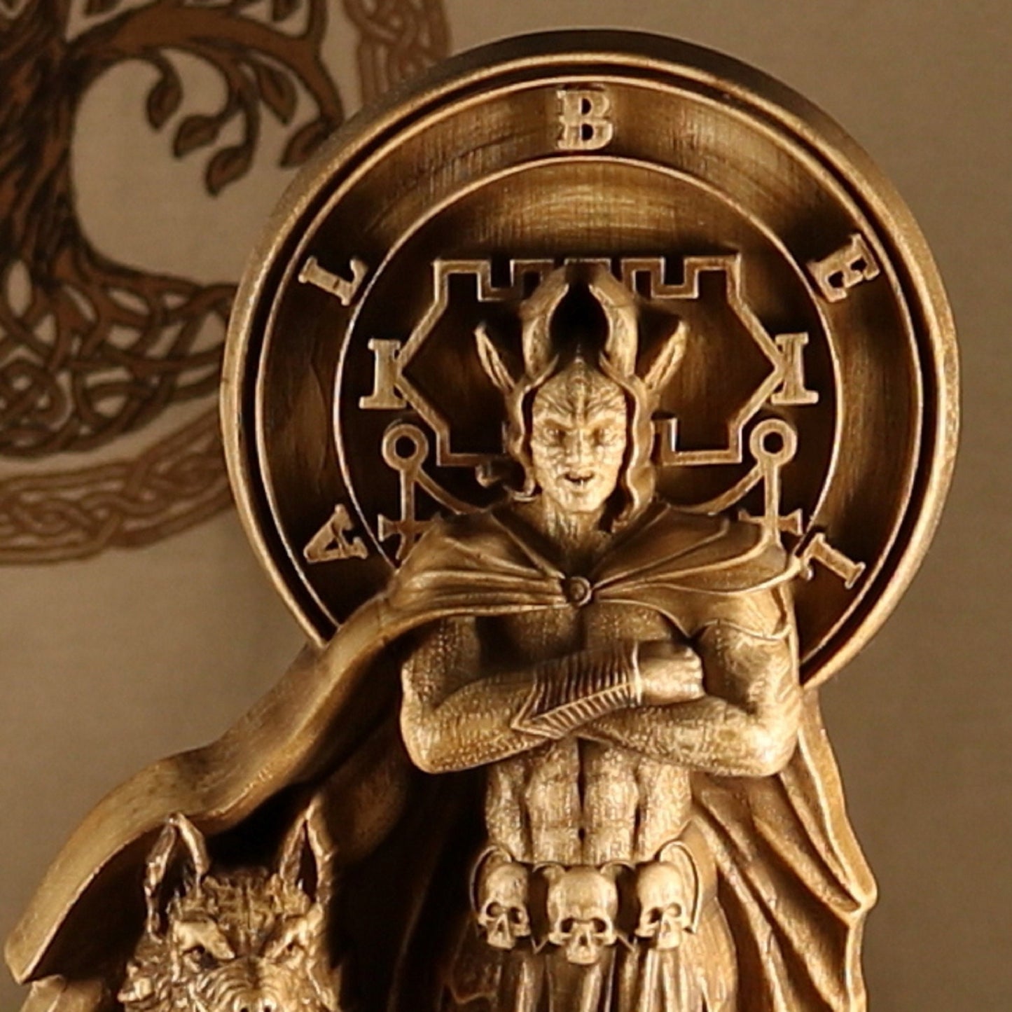 Belial, Demon statue,  Wooden statue