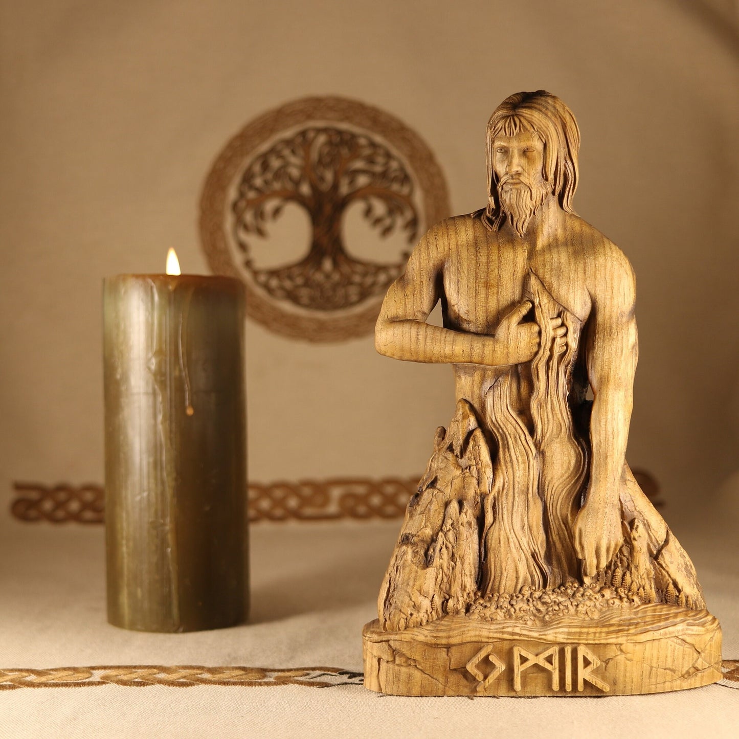 Norse Wood Carvings Ymir Statue