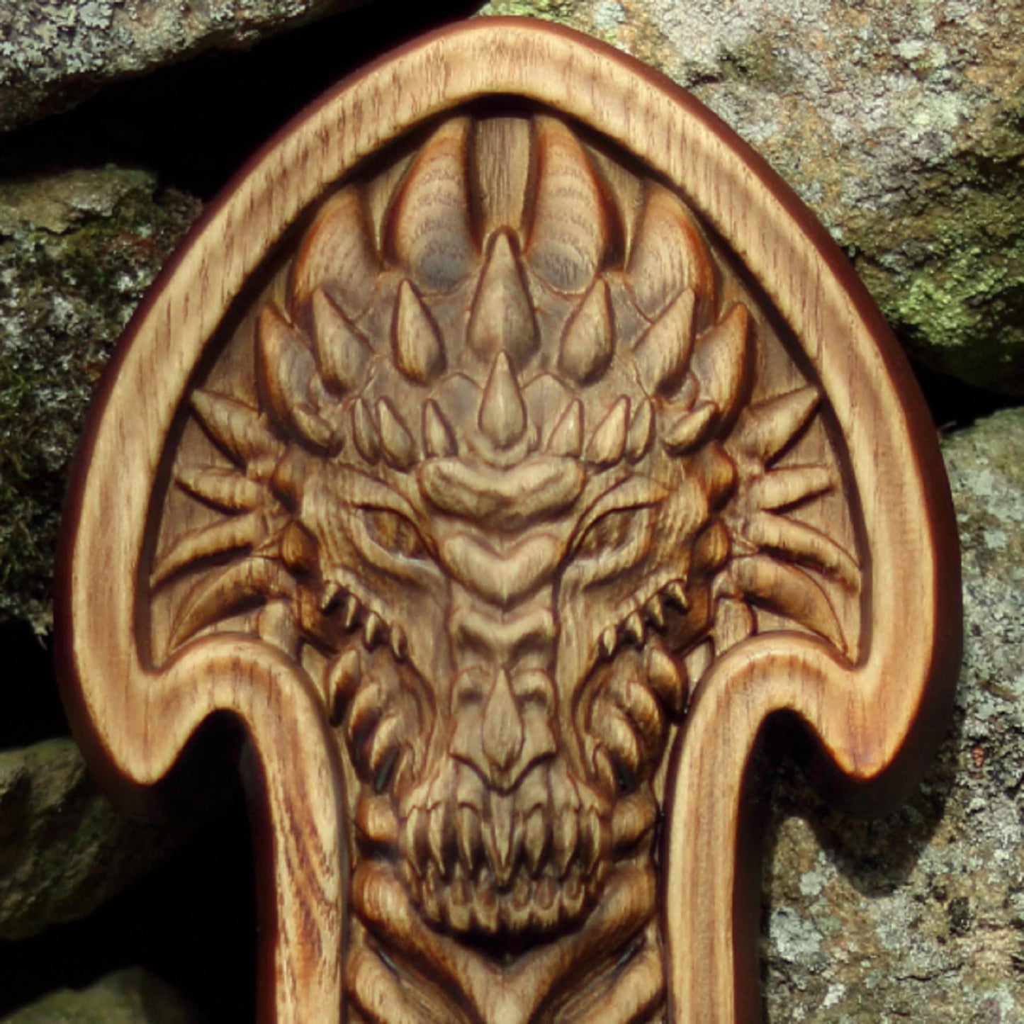 Thors hammer, Mjolnir, Wood carving, Viking decor