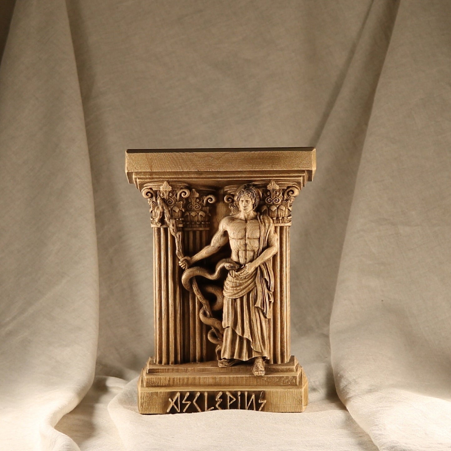 Aristaeus, Antique Greek God, Wooden statue