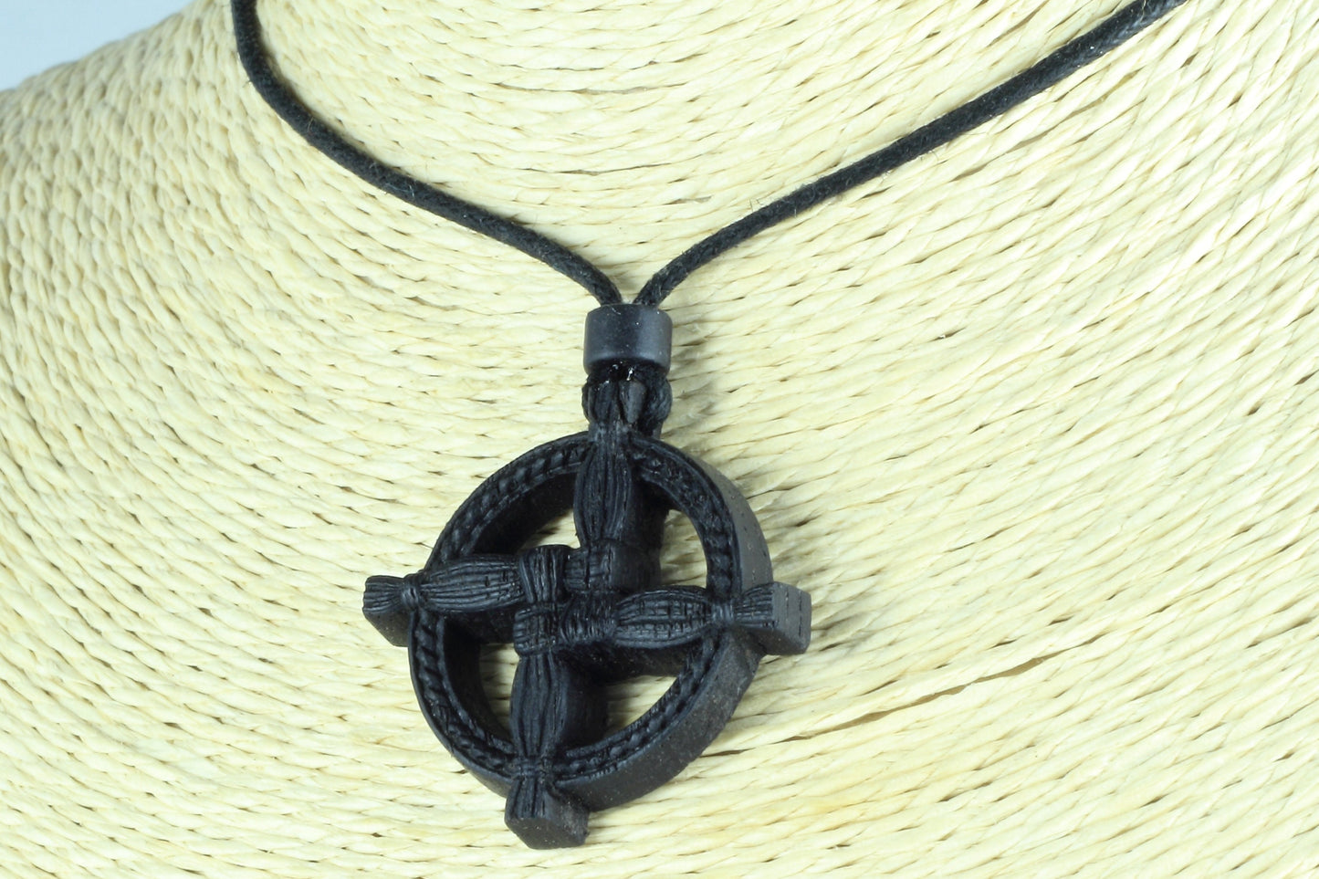 St Brigids cross Wood necklace, Celtic necklace