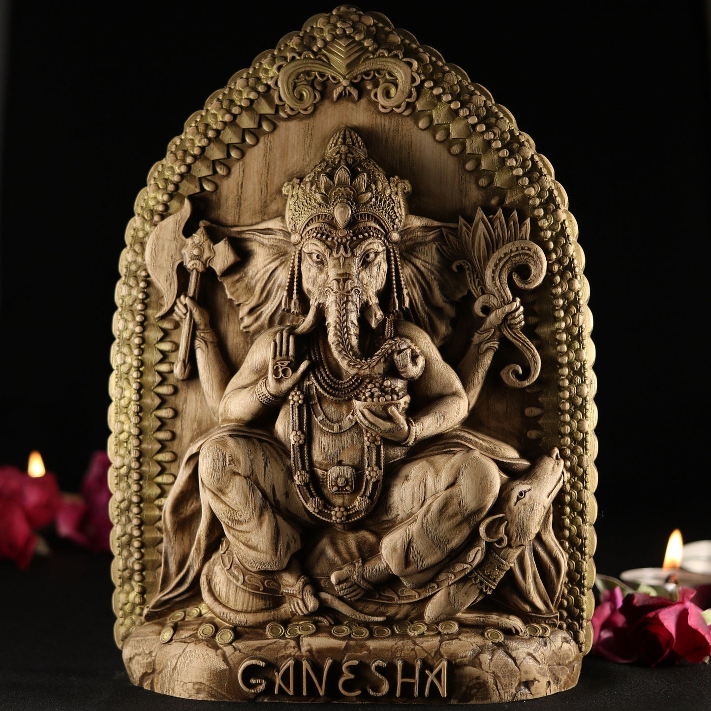 Ganesha Wooden Statue - Hindu Gods Statue