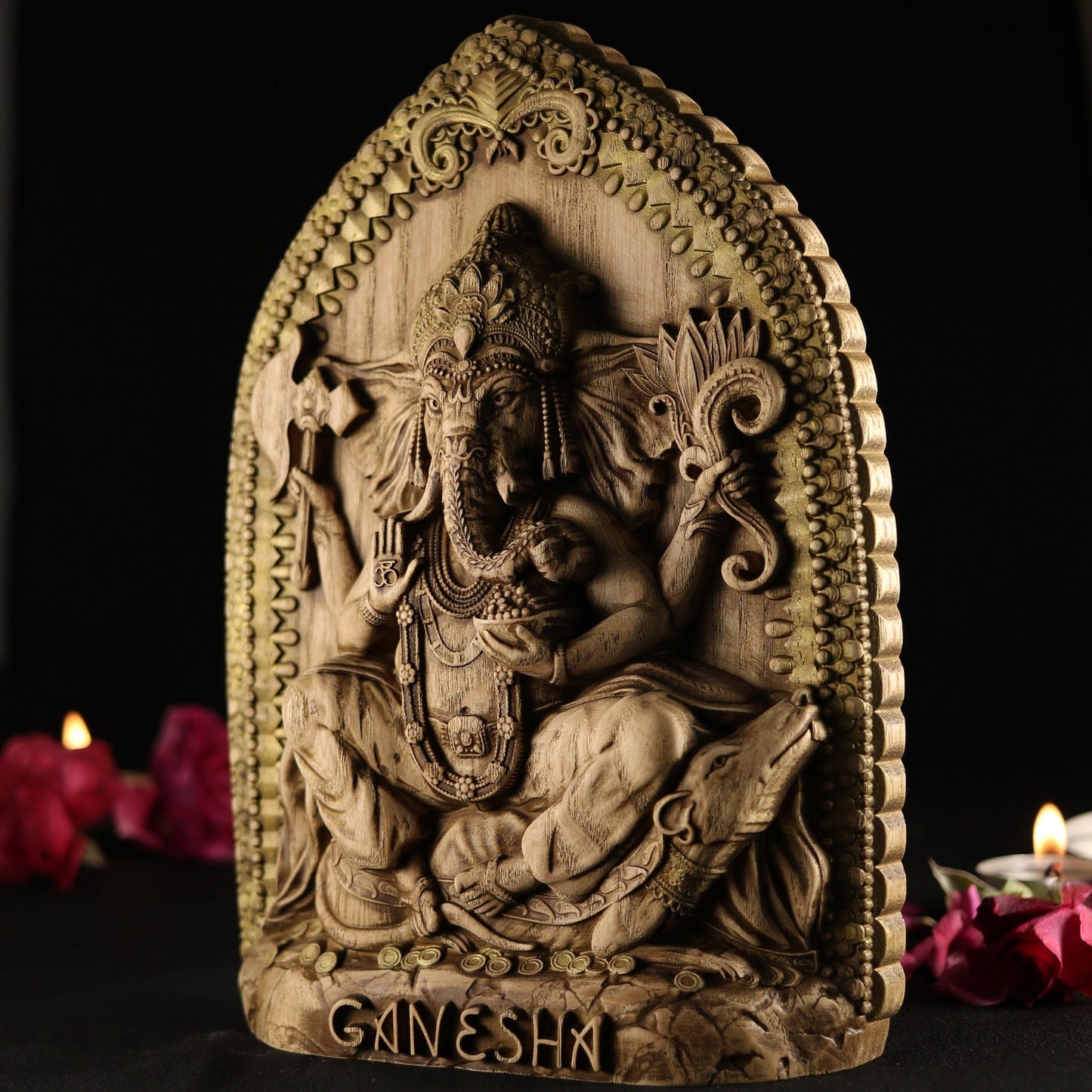 Ganesha Wooden Statue - Hindu Gods Statue