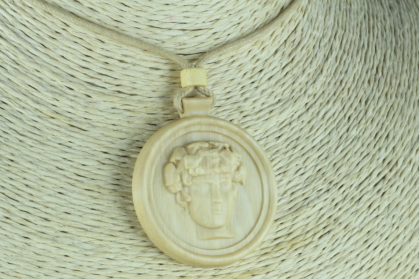 ANTINOUS AS DIONYSUS wood necklace