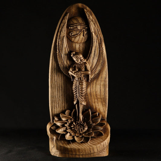 Isis Ancient Egypt Egyptian Wooden Decor Wood carving
