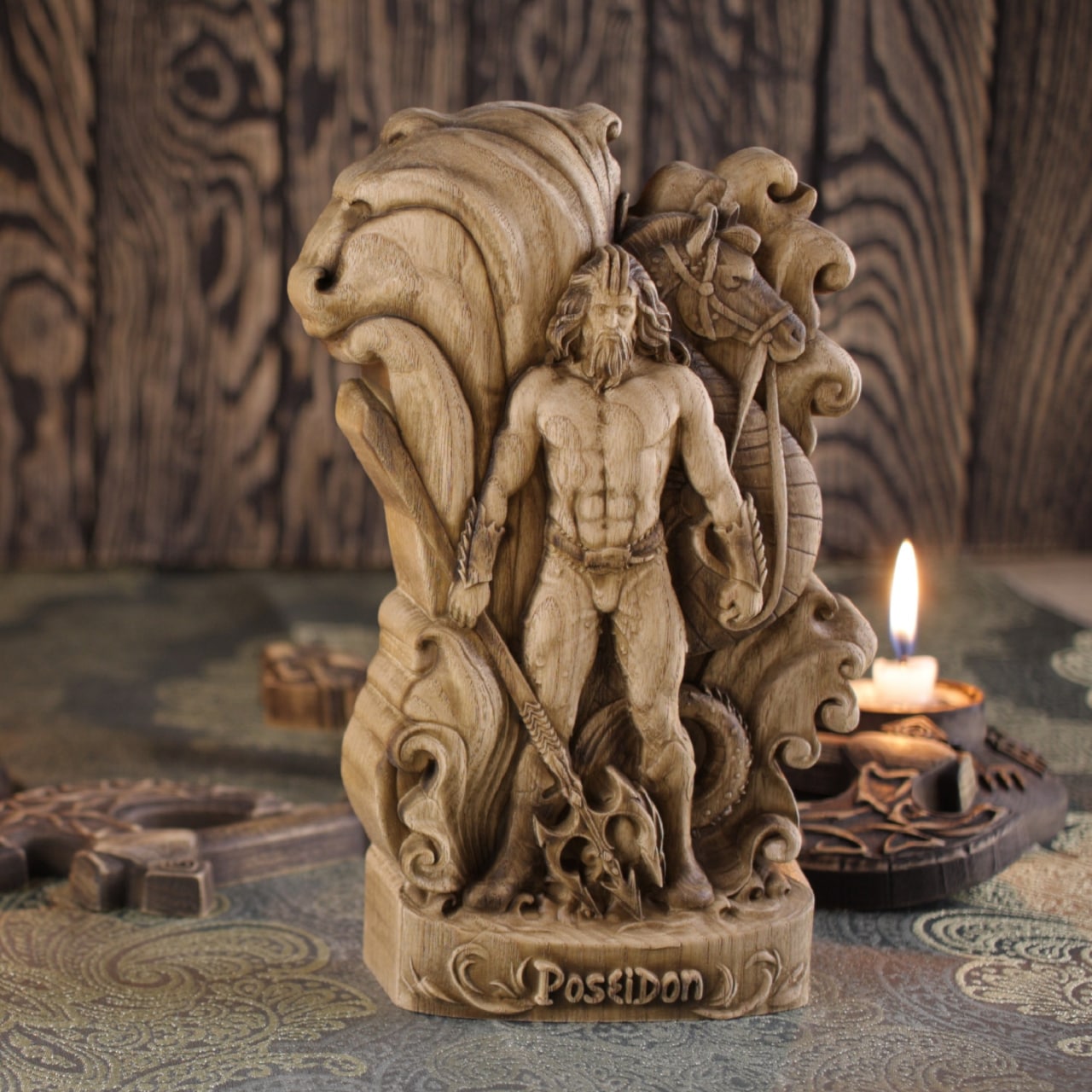 Poseidon Sculpture - The Sea Greek God Statue