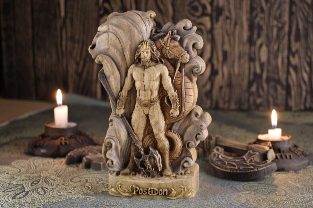 Poseidon Sculpture - The Sea Greek God Statue