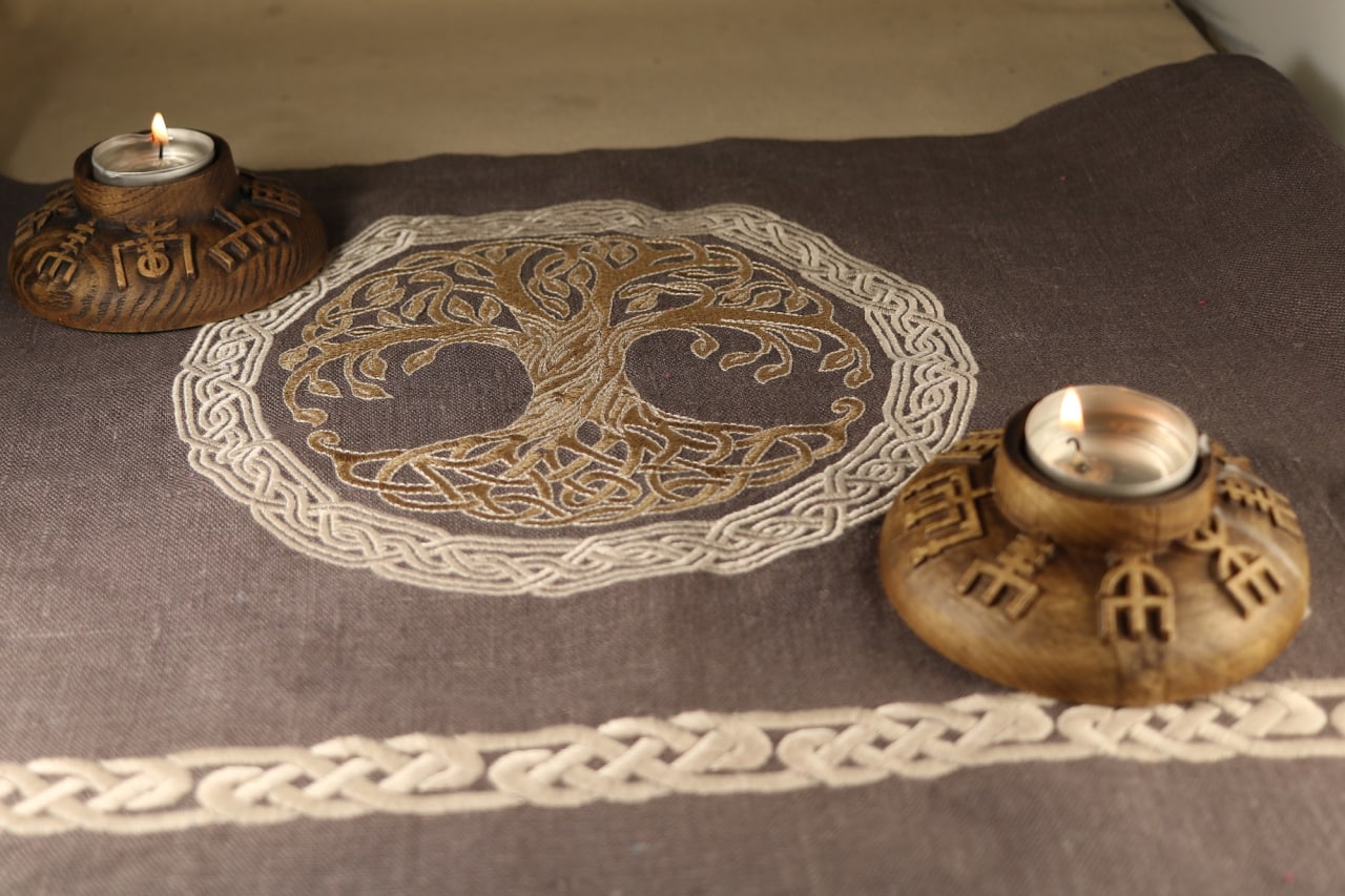 Yggdrasil Altar cloth, Norse decor, Сeltic Tree of life