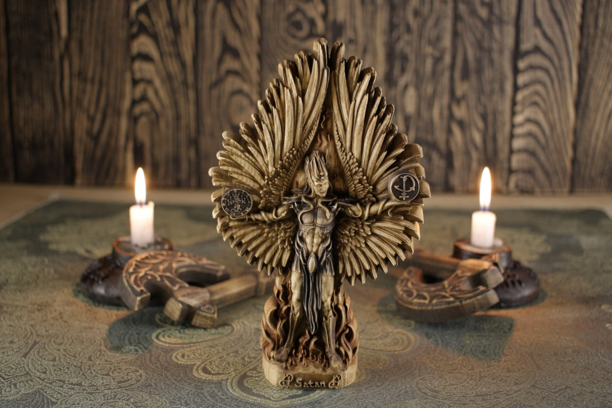 Timber Devil Wooden Devil Statue - Wood Carving Sculpture – Art Carving Shop